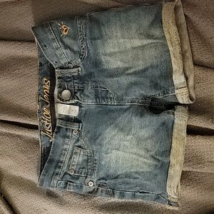 Jean shorts- girls size 8 Justice